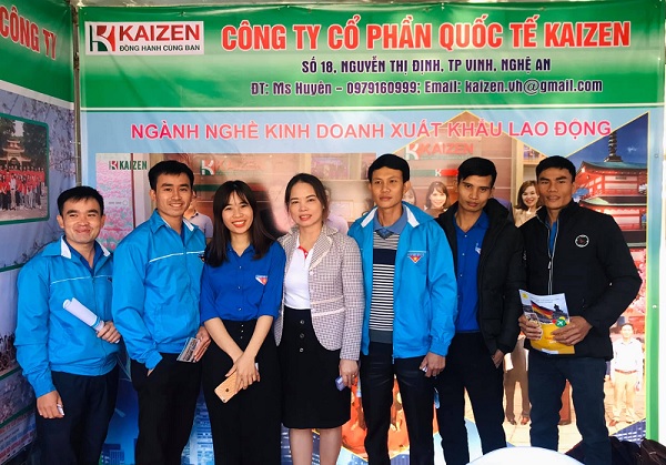 Công ty cổ phần quốc tế Kaizen tham gia hội chợ việc làm cho thanh niên nông thôn năm 2020